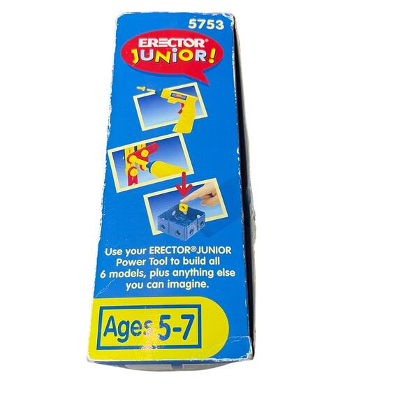 Vintage 90s Meccano Erector Junior power tool center building set NEW - Picture 2 of 6